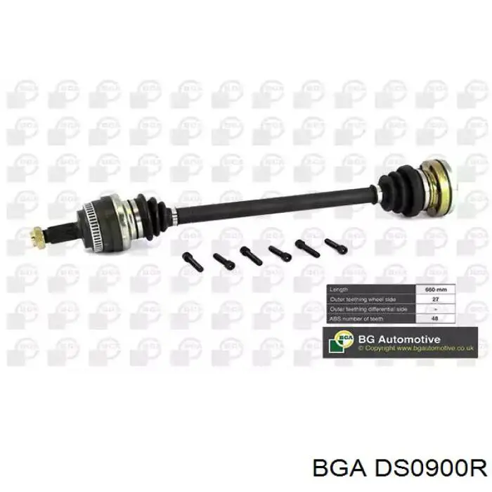 Піввісь задня, права BGA DS0900R ціна, від 100.90 USD
