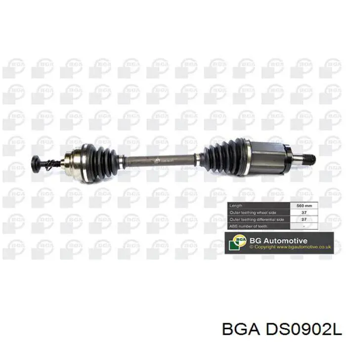 Привід передній лівий BGA DS0902L ціна, від 129.19 USD