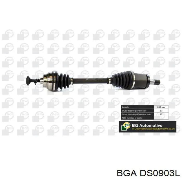 Привід передній лівий BGA DS0903L ціна, від 133.51 USD