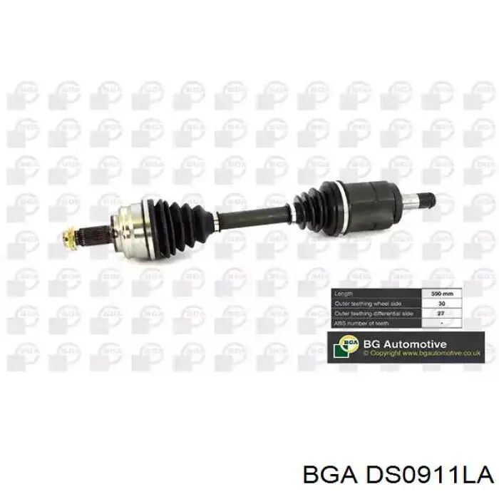 Привід передній лівий BGA DS0911LA ціна, від 91.80 USD