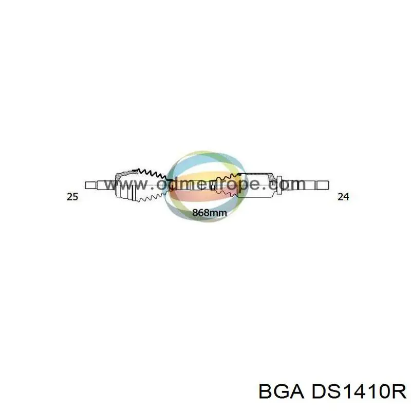 Піввісь права DS1410R BGA