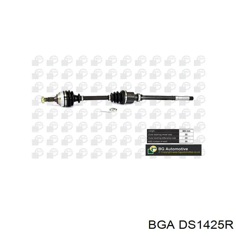 Піввісь передня, права BGA DS1425R ціна, від 86.27 USD