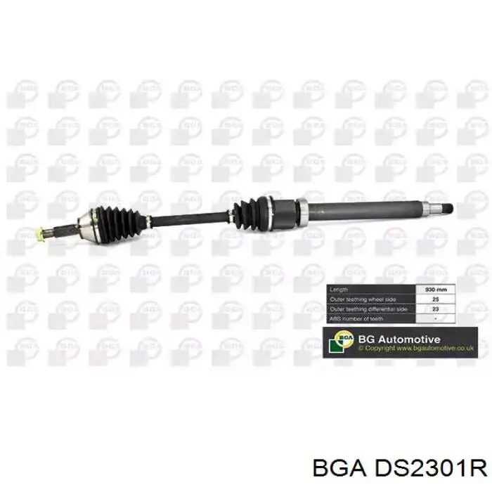 Піввісь передня, права BGA DS2301R ціна, від 90.91 USD