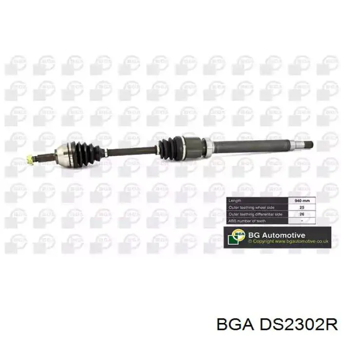 Піввісь передня, права BGA DS2302R ціна, від 77.51 USD