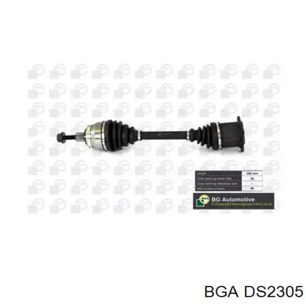 Піввісь передня ліва BGA DS2305