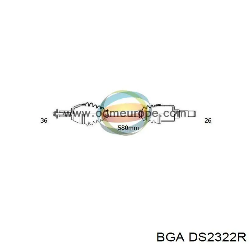 DS2322R BGA Привід передній правий