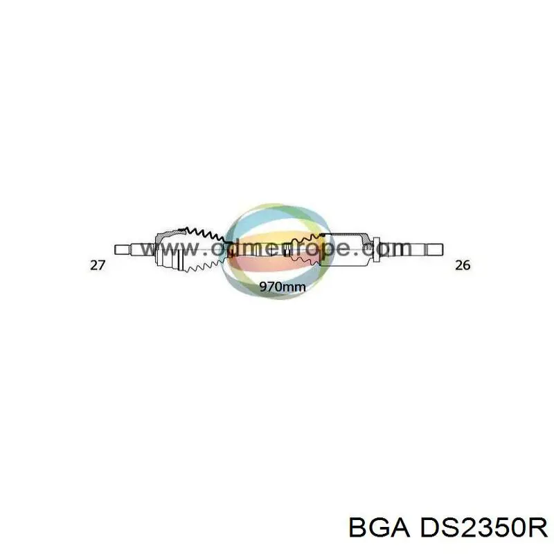 Піввісь передня, права Ford AV613B436JB ціна, від 114.07 USD