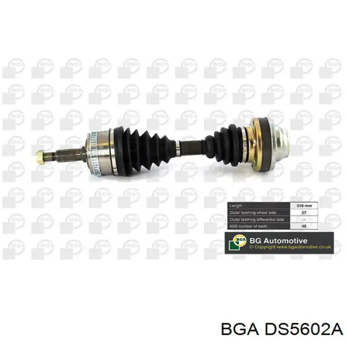 Піввісь (привід) передня DS5602A BGA