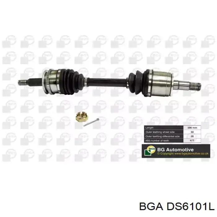 Привід передній лівий BGA DS6101L ціна, від 76.15 USD