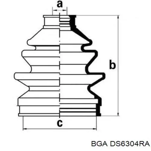 DS6304RA BGA піввісь (привід передня, права)