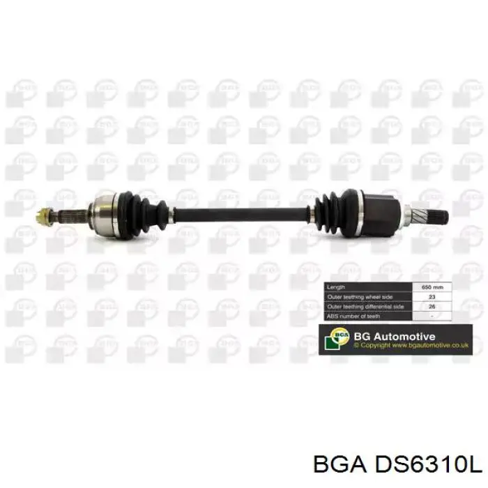 Привід передній лівий BGA DS6310L ціна, від 82.10 USD