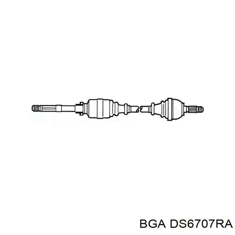 DS6707RA BGA піввісь (привід передня, права)
