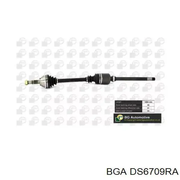 DS6709RA BGA піввісь (привід передня, права)