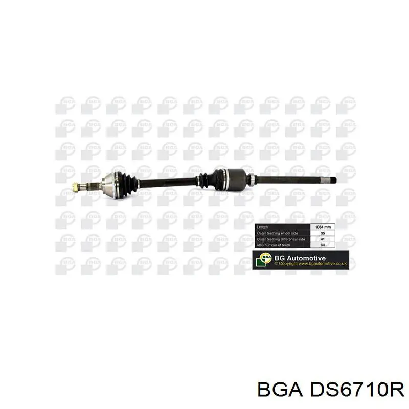 DS6710R BGA піввісь (привід передня, права)