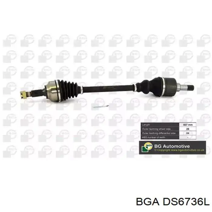 Привід передній лівий BGA DS6736L ціна, від 80.69 USD