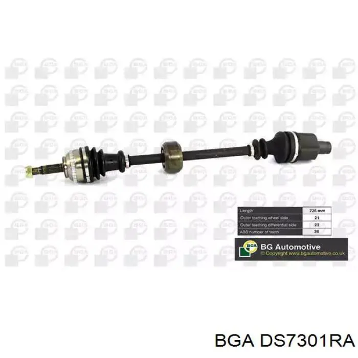 Піввісь передня, права BGA DS7301RA ціна, від 75.09 USD