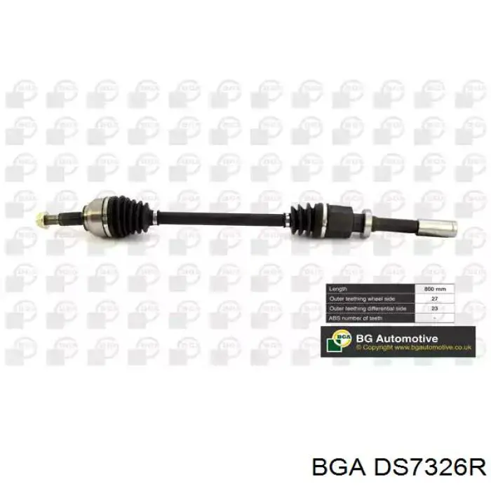 Піввісь передня, права BGA DS7326R ціна, від 110.86 USD