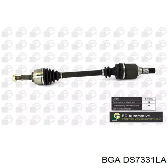 Привід передній лівий BGA DS7331LA ціна, від 88.33 USD
