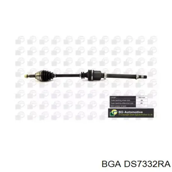 Піввісь передня, права BGA DS7332RA ціна, від 98.58 USD