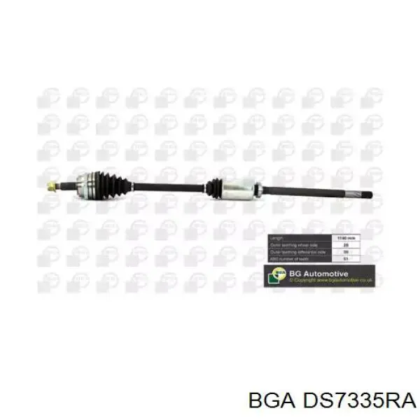 Піввісь передня, права BGA DS7335RA ціна, від 124.29 USD