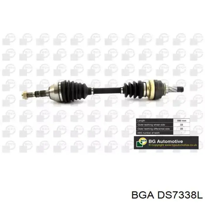 Привід передній лівий BGA DS7338L ціна, від 64.21 USD
