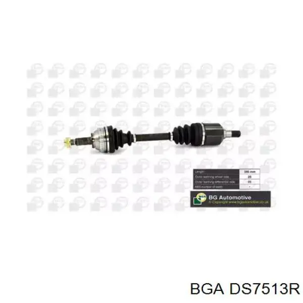 Піввісь передня, права BGA DS7513R ціна, від 93.90 USD