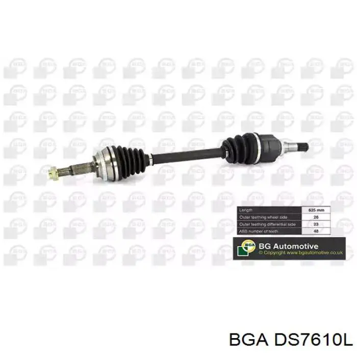 Привід передній лівий BGA DS7610L ціна, від 74.49 USD