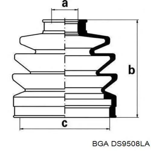 Привід передній лівий BGA DS9508LA ціна, від 90.13 USD