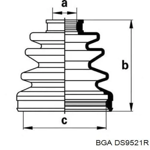DS9521R BGA Привід передній правий