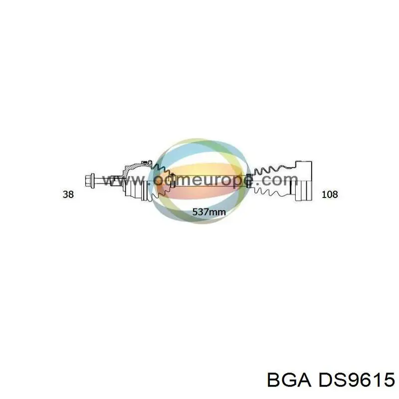 DS9615 BGA Піввісь (привід) передня