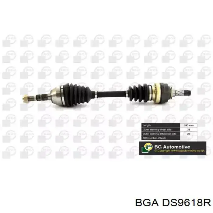 Піввісь передня, права BGA DS9618R ціна, від 79.15 USD