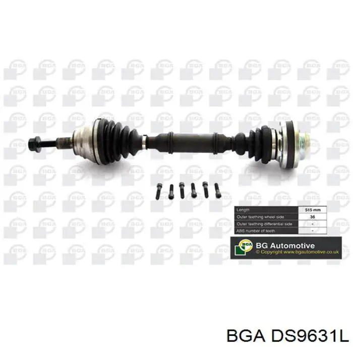 Привід передній лівий BGA DS9631L ціна, від 50.68 USD