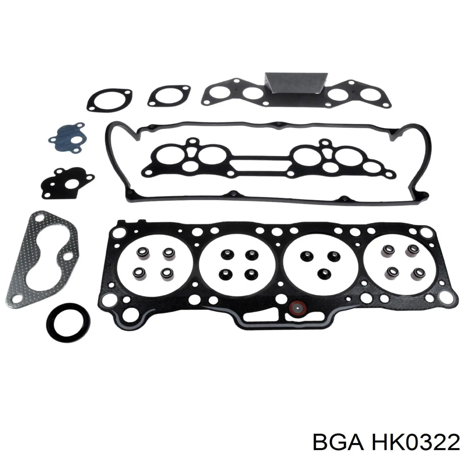 Комплект прокладок двигуна, верхній BGA HK0322 ціна, від 47.69 USD