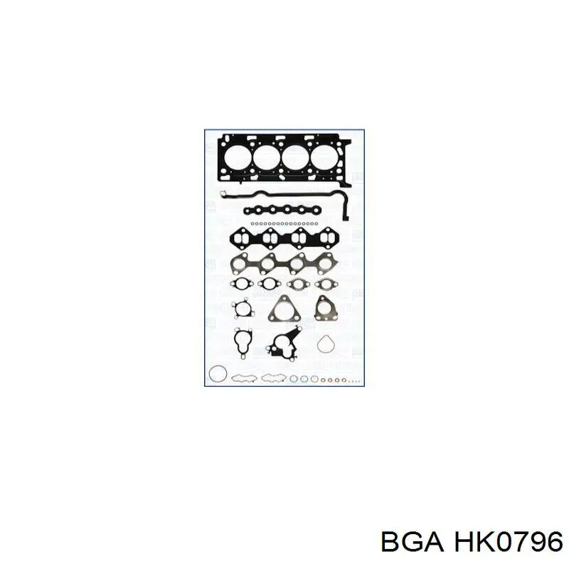 Купити HK0796 BGA Комплект прокладок двигуна, верхній