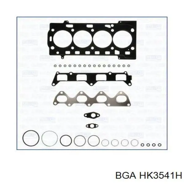 HK3541H BGA комплект прокладок двигуна, верхній
