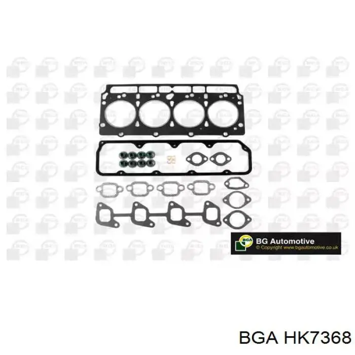 Комплект прокладок двигуна, верхній HK7368 BGA