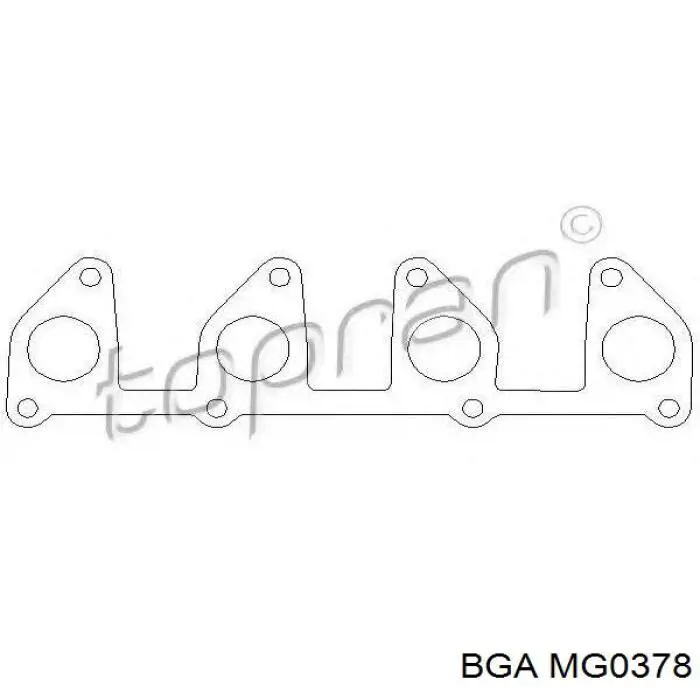 MG0378 BGA прокладка випускного колектора