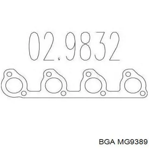 MG9389 BGA прокладка випускного колектора