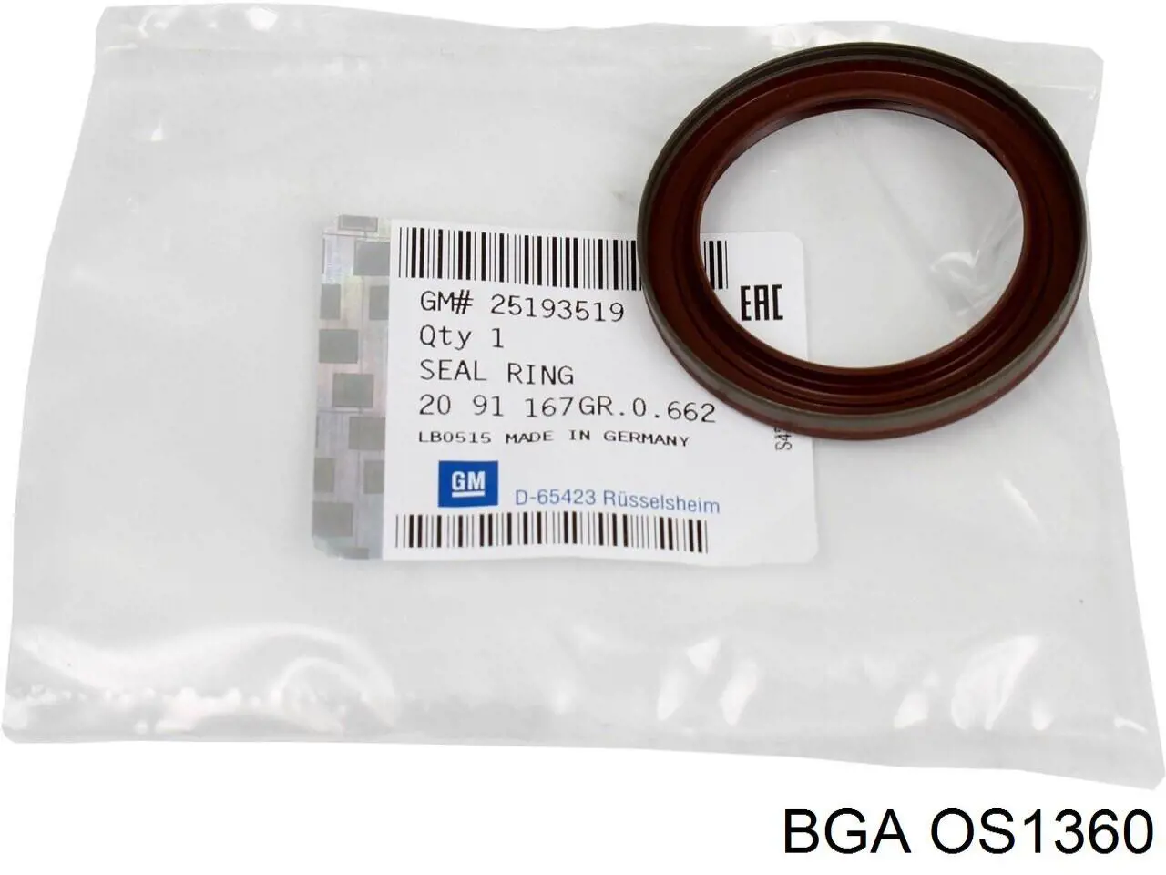 Сальник коленвалу OS1360 BGA