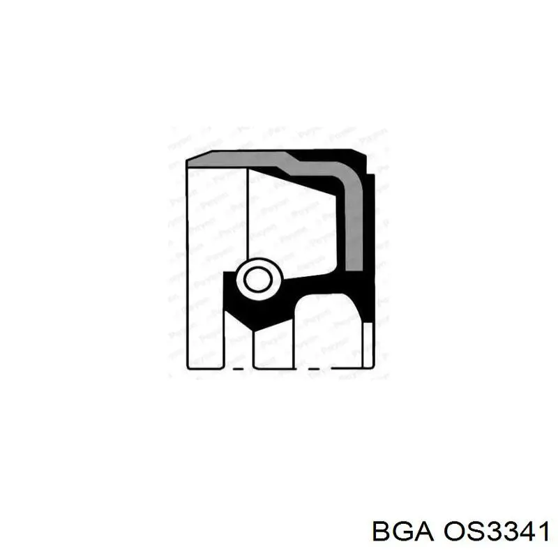 OS3341 BGA Сальник колінвала двигуна, задній (93х114х13)