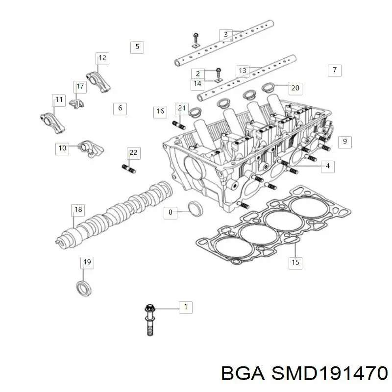 Болт ГБЦ MD191470 Great Wall
