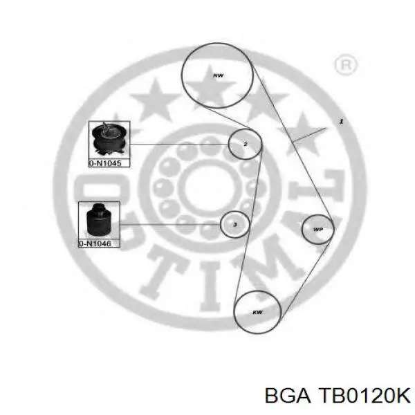 Комплект ГРМ TB0120K BGA