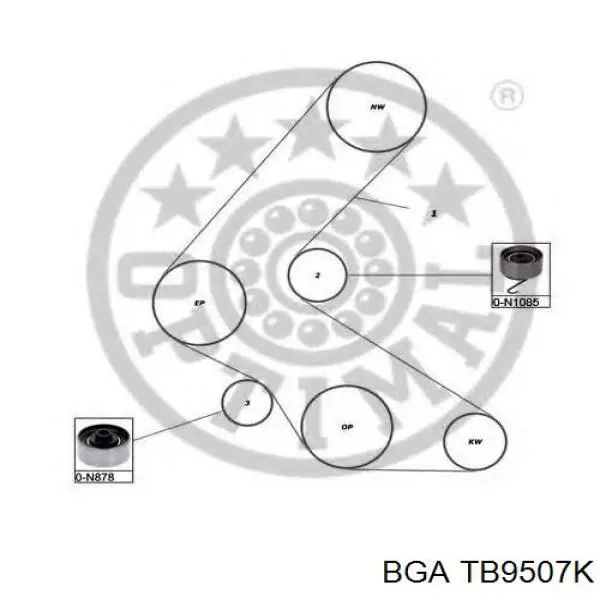Купити TB9507K BGA ГРМ ремень