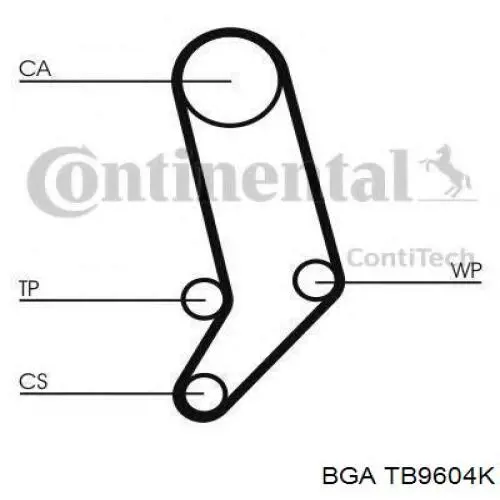 Комплект ГРМ BGA TB9604K ціна, від 95.36 USD