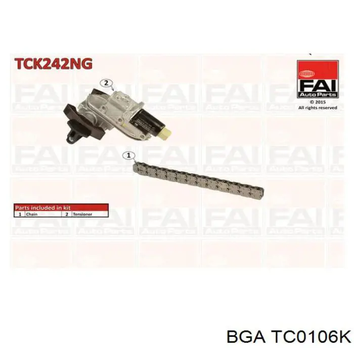 Ланцюг ГРМ, комплект, верхня BGA TC0106K ціна, від 183.04 USD
