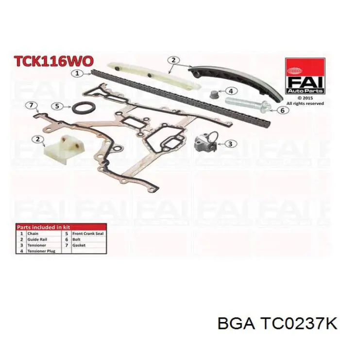 Купити TC0237K BGA Комплект ланцюга ГРМ
