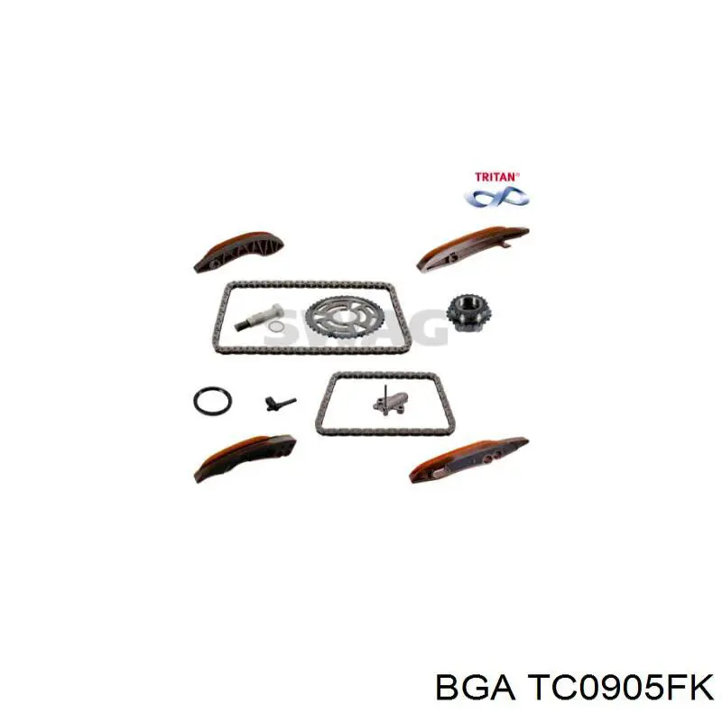 Ланцюг ГРМ, комплект BGA TC0905FK ціна, від 105.66 USD
