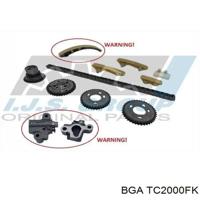 Ланцюг ГРМ, комплект BGA TC2000FK ціна, від 257.87 USD