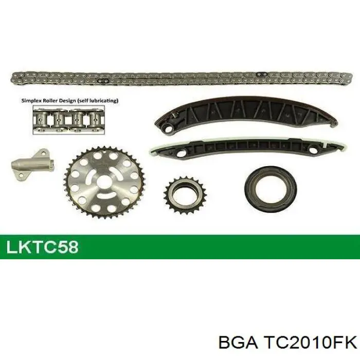 Ланцюг ГРМ, комплект BGA TC2010FK ціна, від 91.43 USD