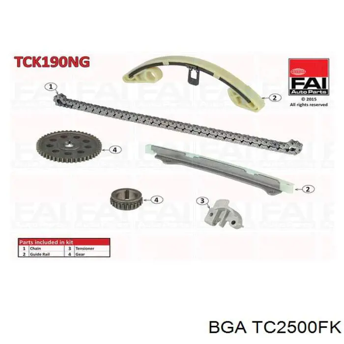 Ланцюг ГРМ, комплект BGA TC2500FK ціна, від 90.70 USD